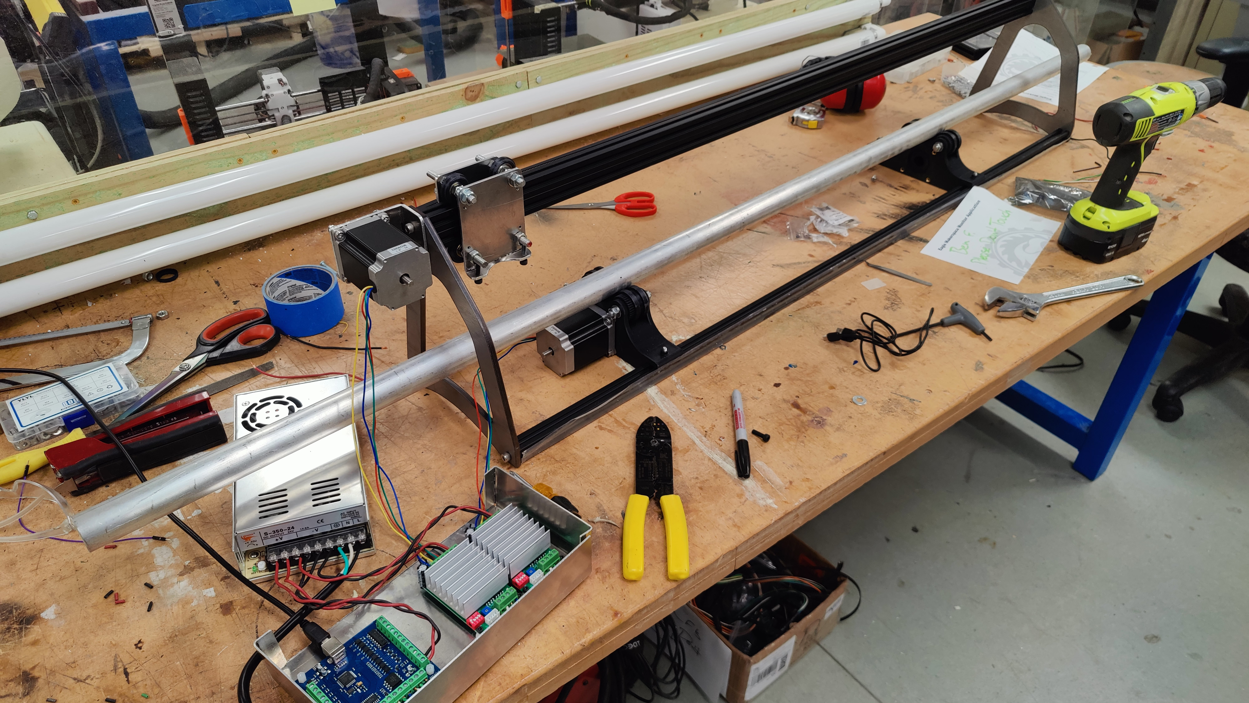 CNC machine electronics and control system
