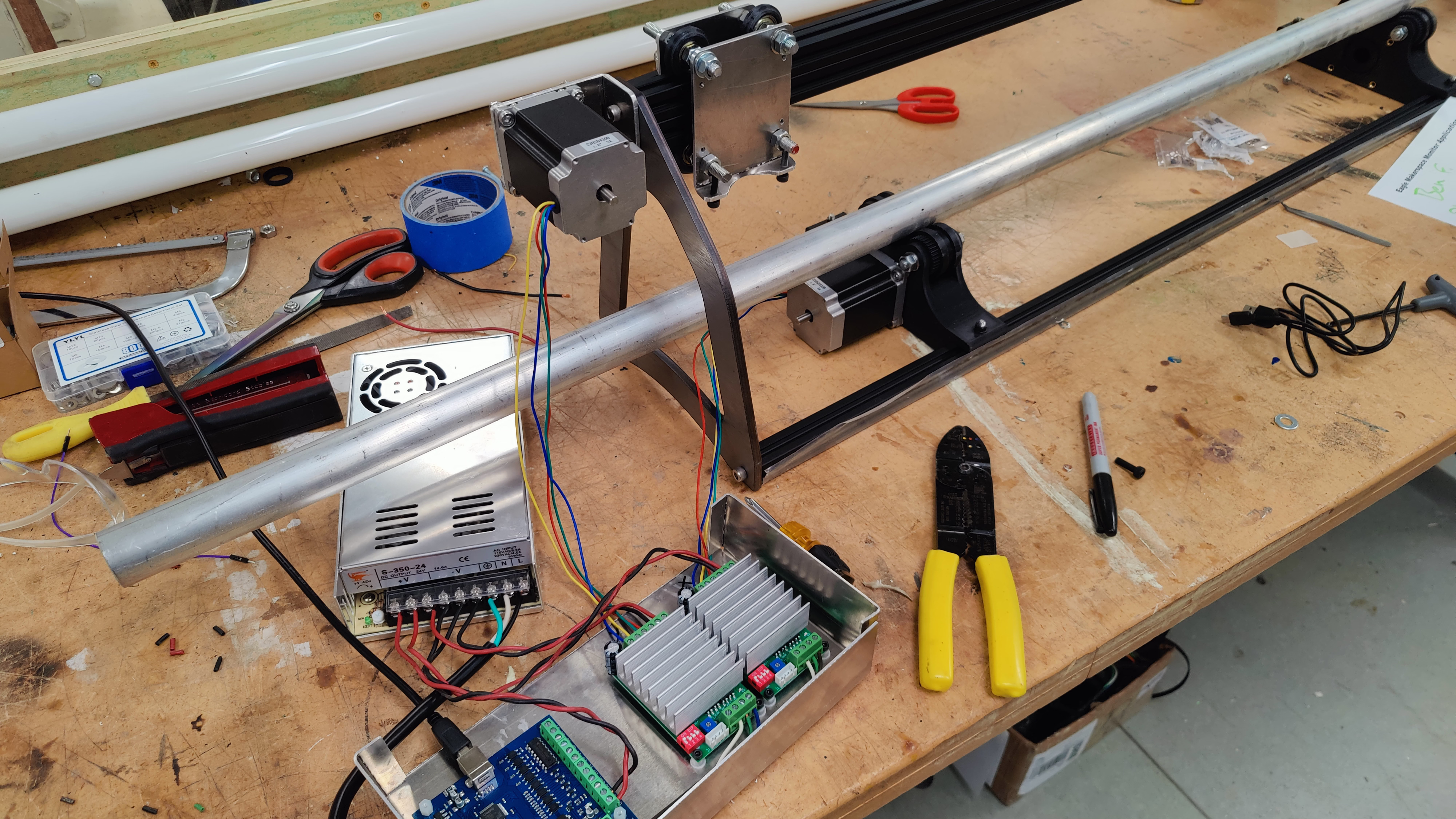 CNC machine ready for plasma torch mounting